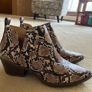 Snake Skin Booties